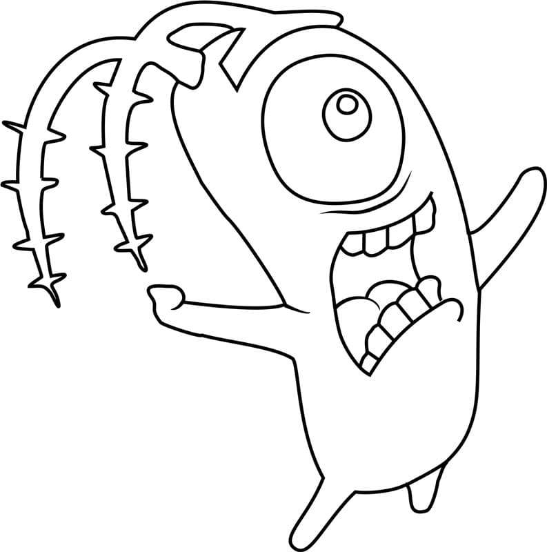 Funny Plankton Coloring Page