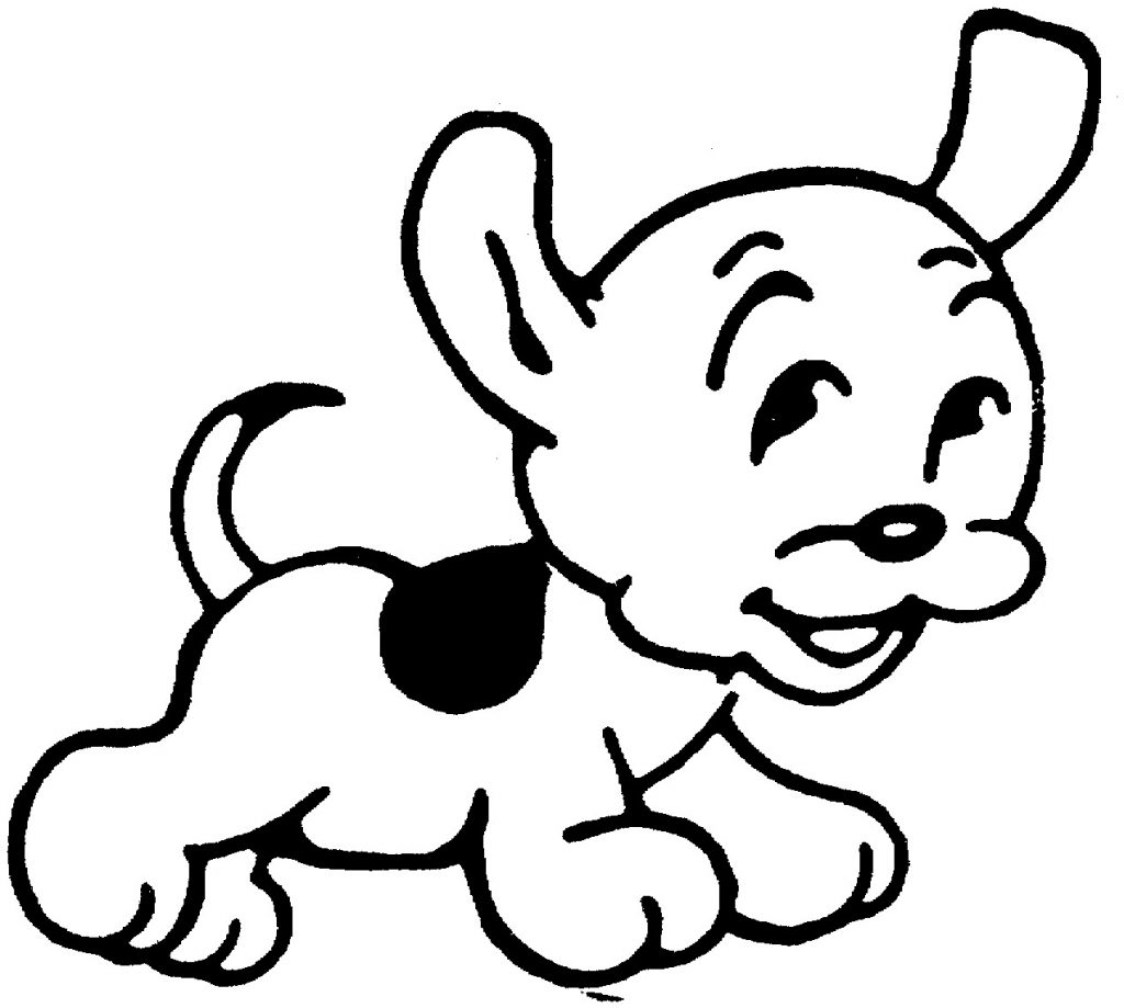 Funny Puppy Coloring Page