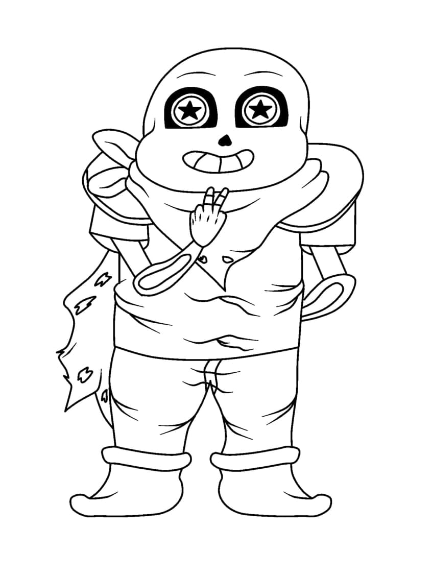 Funny Sans Coloring Page