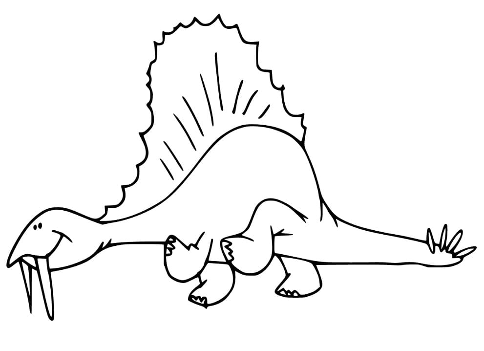 Funny Spinosaurus Coloring Page