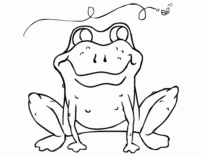 Funny Toad Coloring Page