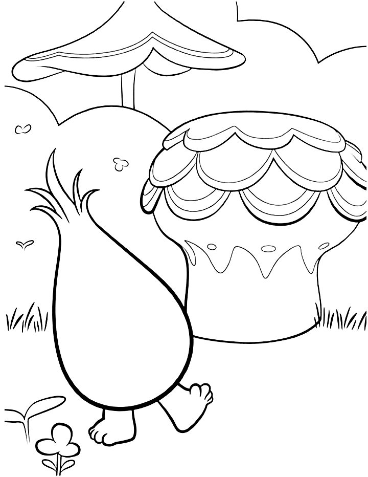 Fuzzbert From Trolls Coloring Page