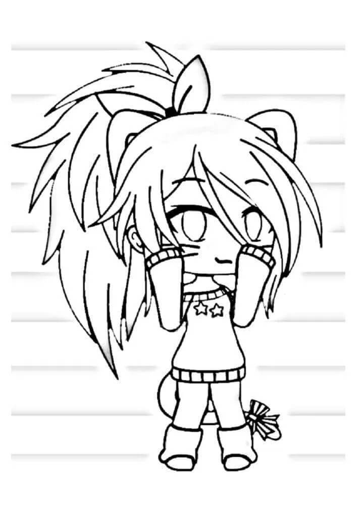 smart girl gacha life coloring pages coloring cool