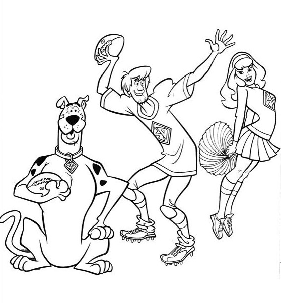 Game Players Scooby Doo Coloring Page