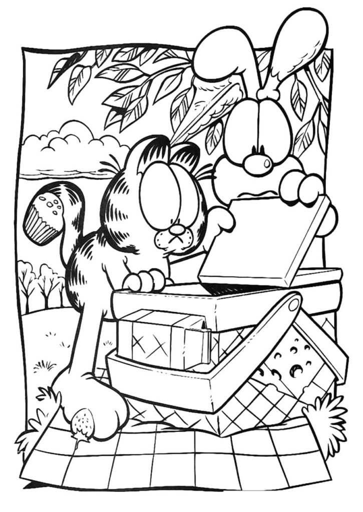 Garfield And Odie Picnic