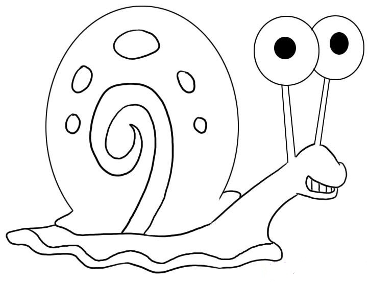 Garry From Spongebob For Kids Coloring Page