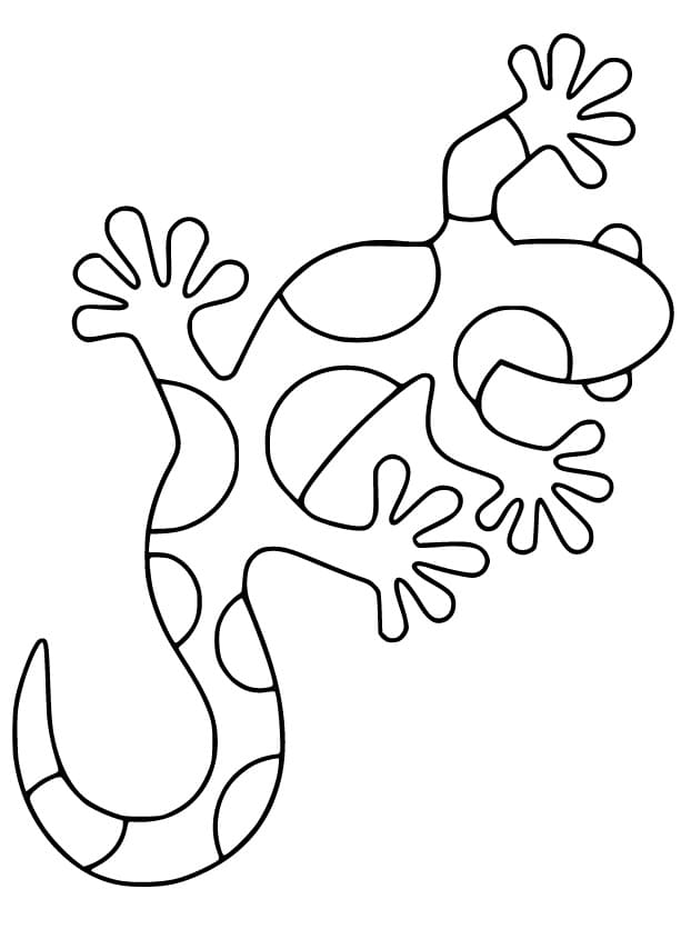 Gecko 1 Coloring Page