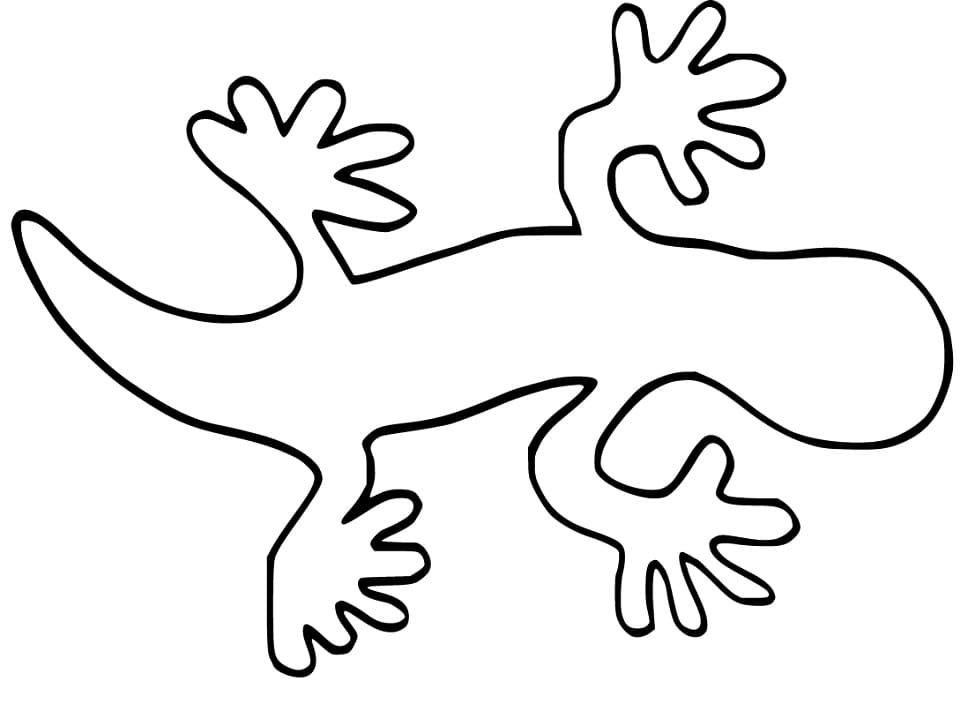 Gecko 3 Coloring Page