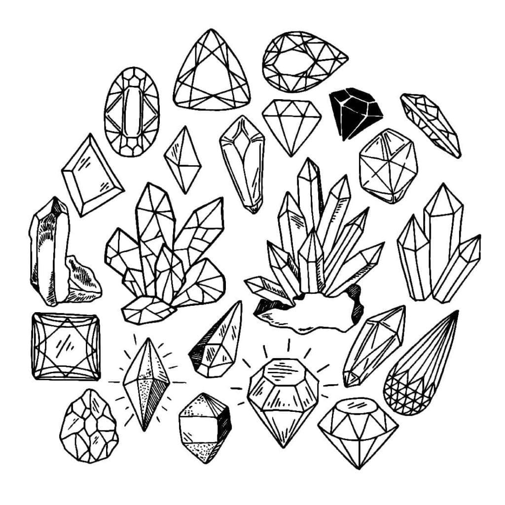 Gems Aestheics Coloring Pages   Coloring Cool