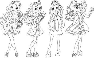 Getting Fairest Ever After High Coloring Page