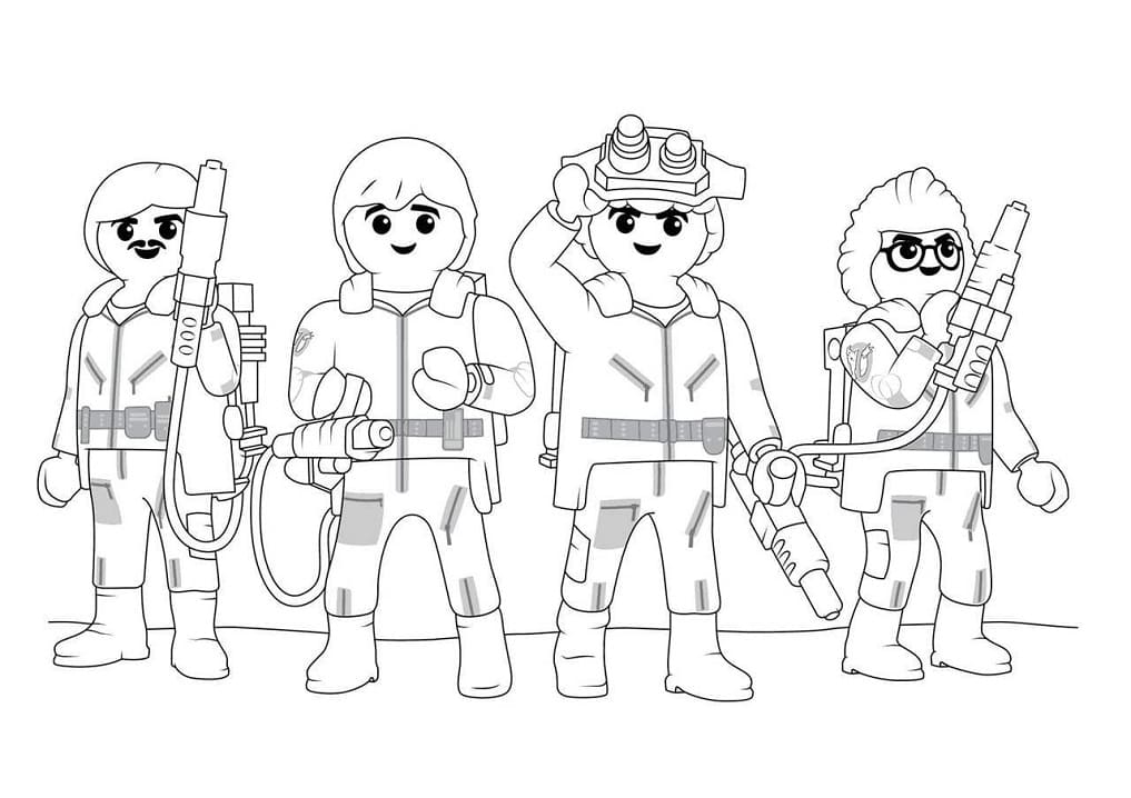 Ghostbusters Playmobil Coloring Page