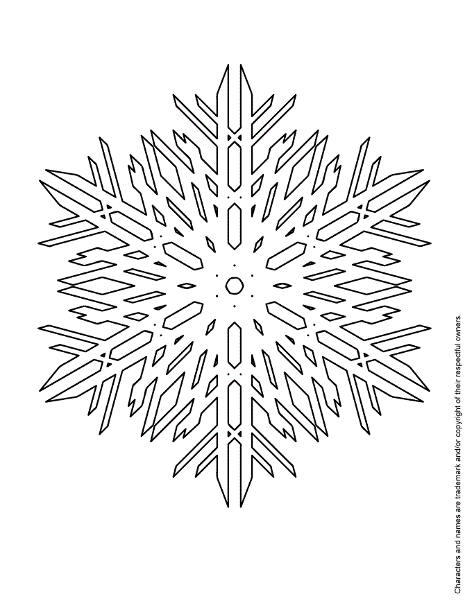 Giant Snowflake Coloring Page