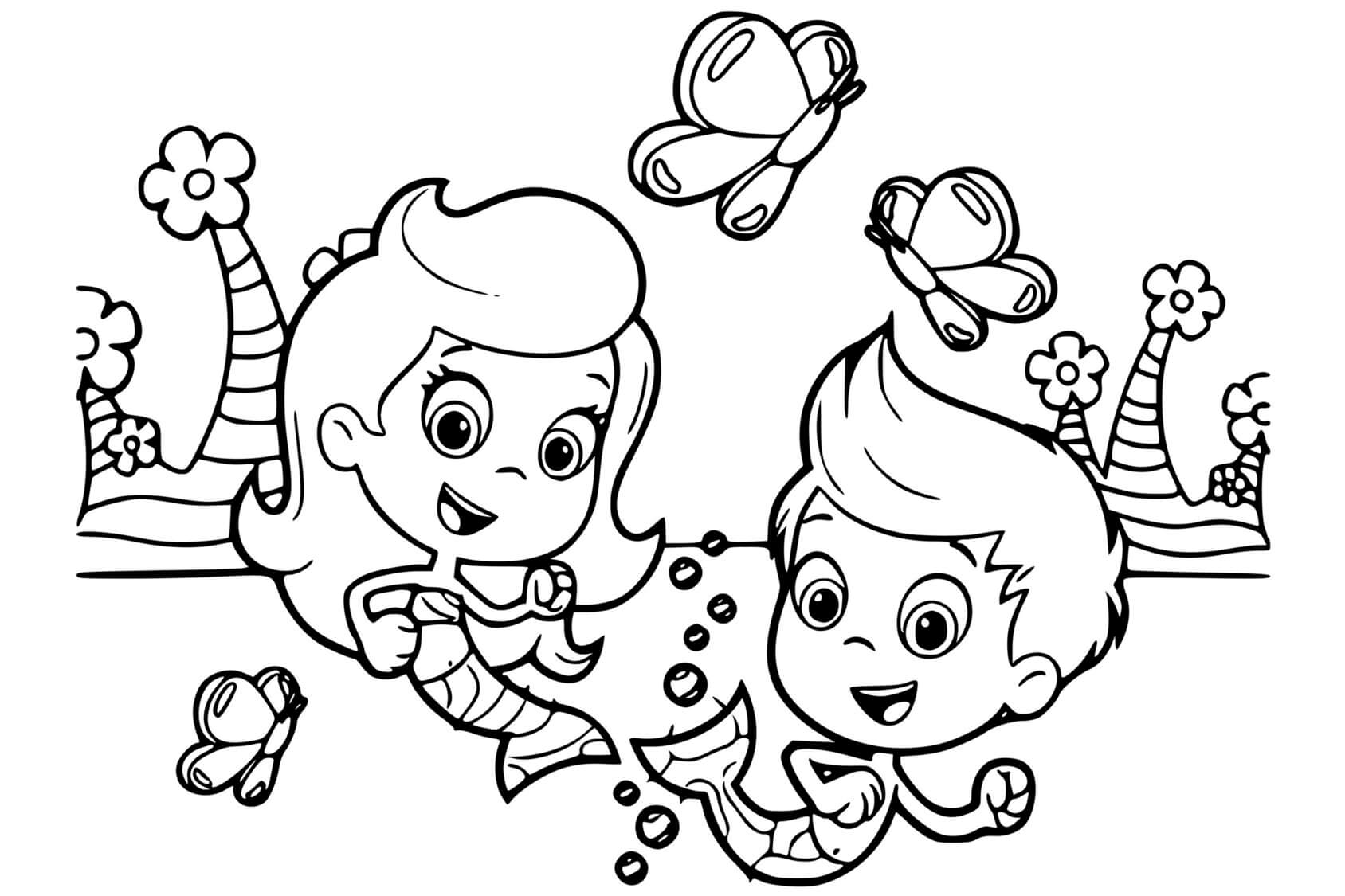 Gil Molly Bubble Guppies Coloring Page