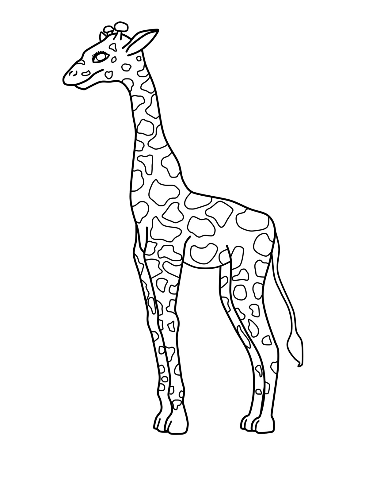 Giraffe Color Pages Coloring Page