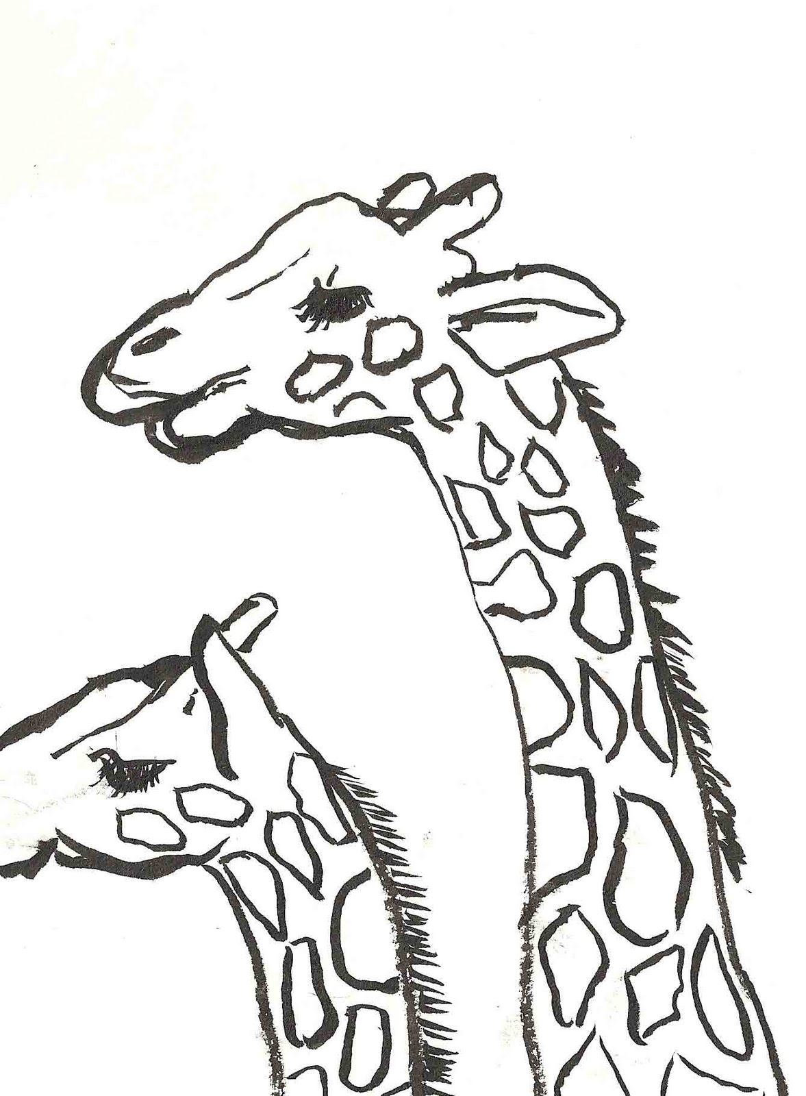 Giraffe for Kids Photos Coloring Page
