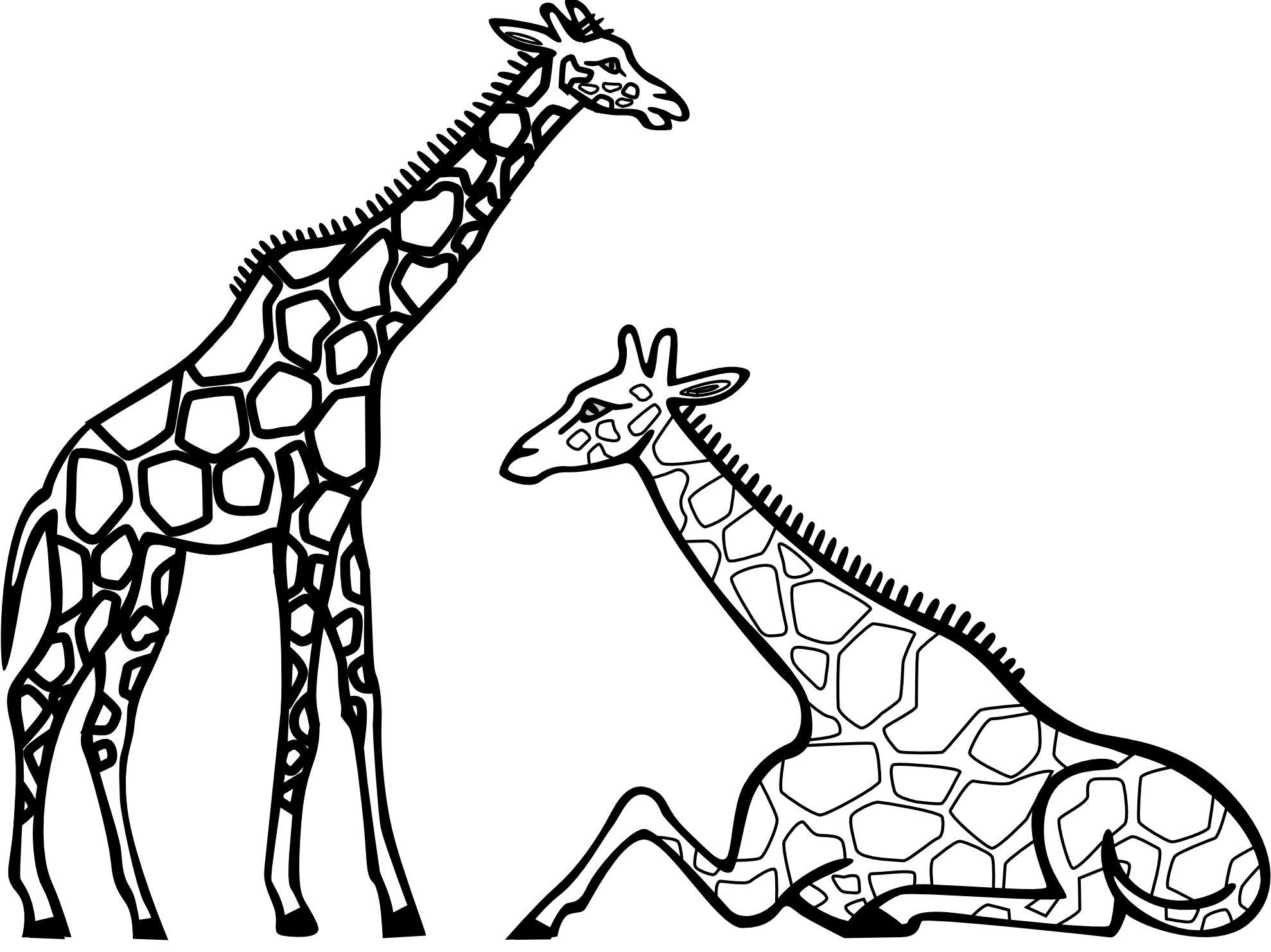 Giraffes To Print