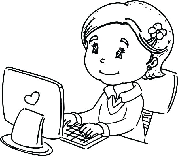 Girl on Computers