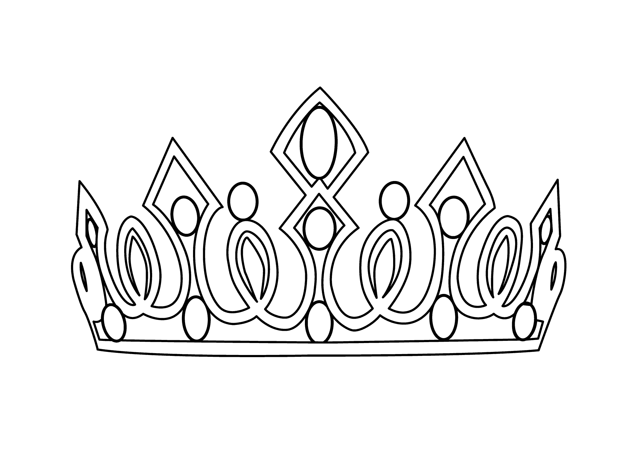 Girl S Crown 03 Coloring Page