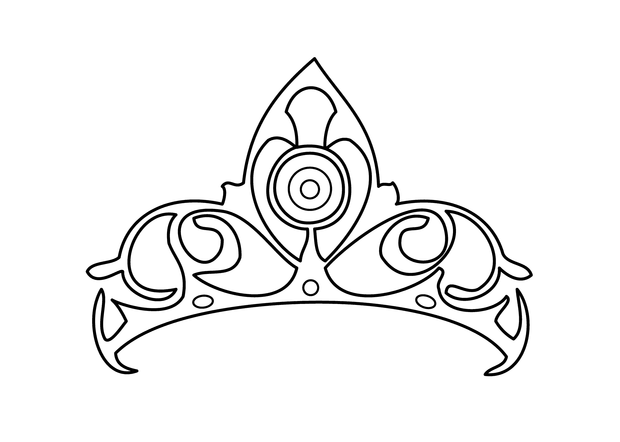 Girl S Crown Coloring Page