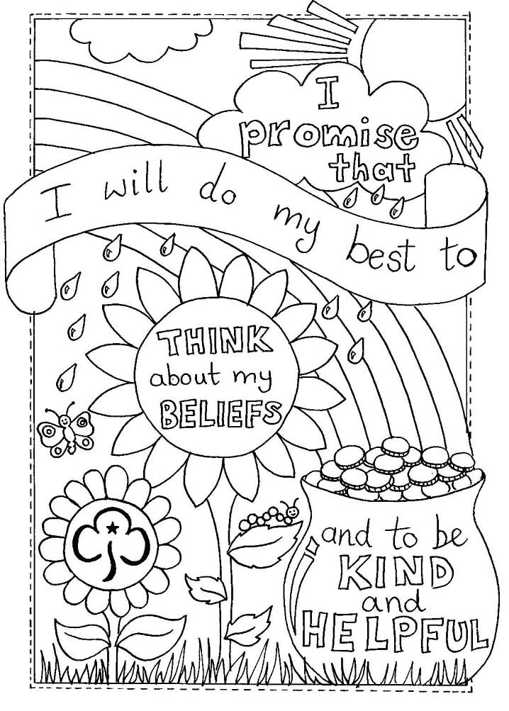 Girl Scout 3 Coloring Page