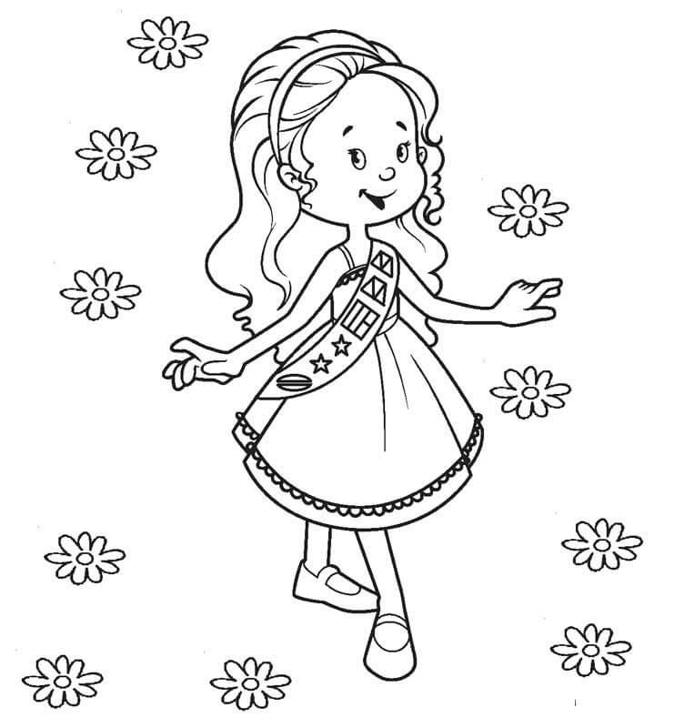 Girl Scout 4 Coloring Page