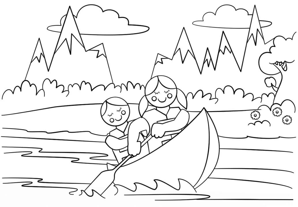 Girl Scouts Adventure Coloring Page