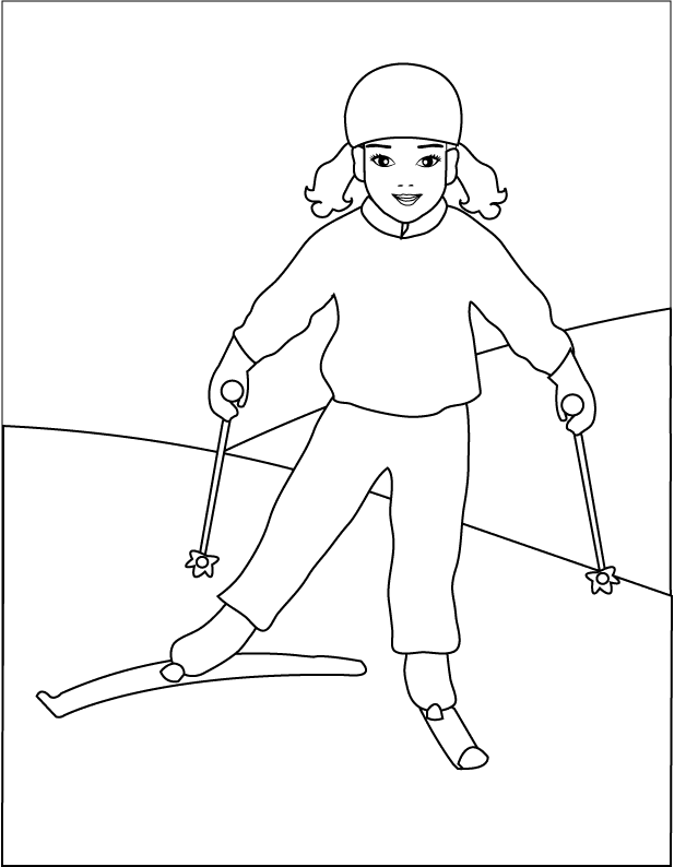 Girl Skiings