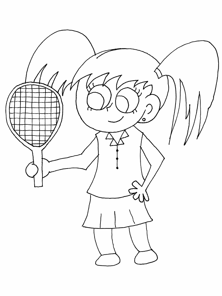 Girl With Tennis Racket