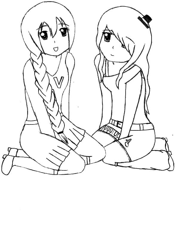 Girls Best Friends 1 Coloring Page