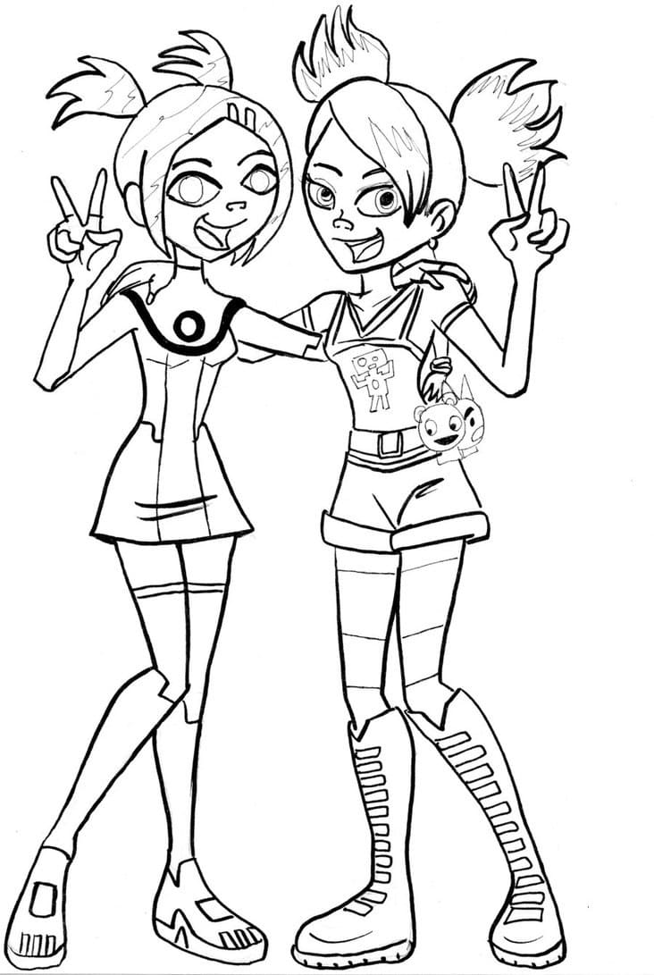 Girls Best Friends Coloring Page