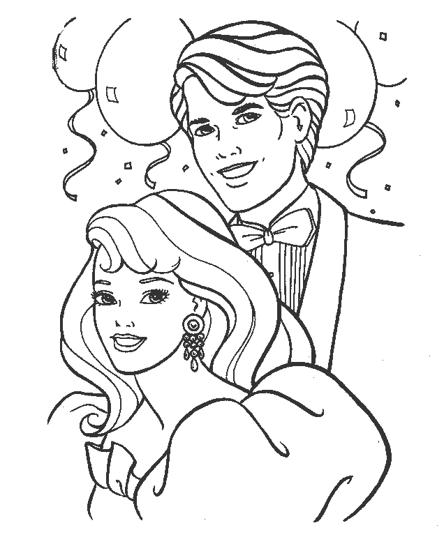 Girls S Barbie And Ken5108 Coloring Page