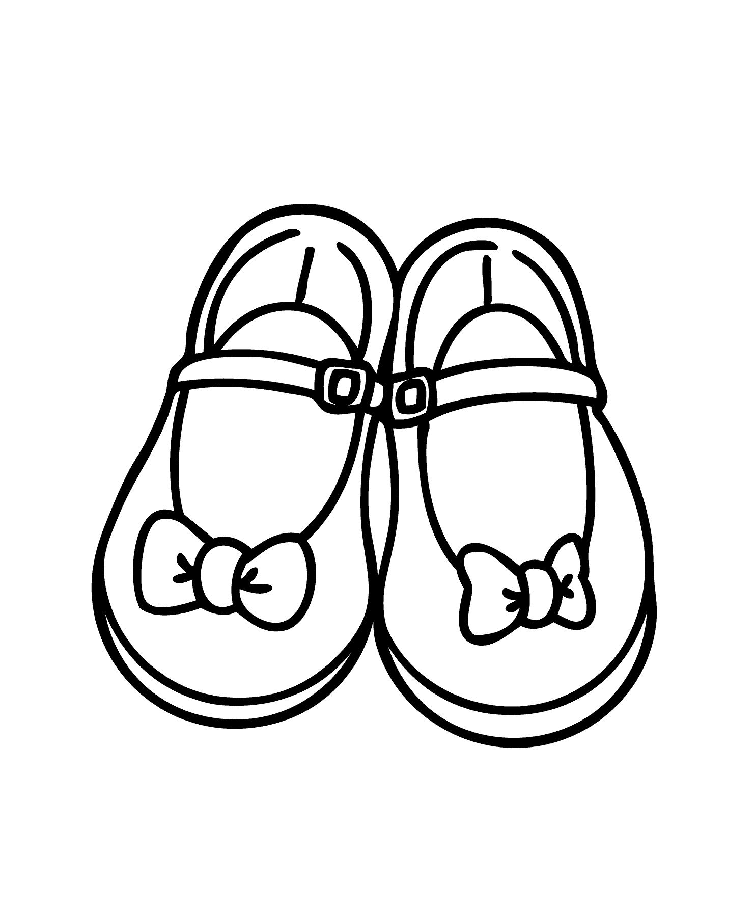 Girls Shoes Coloring Page
