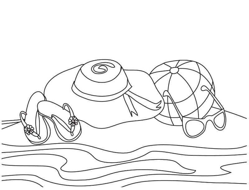 Girls Summer Stuff6fc9 Coloring Page