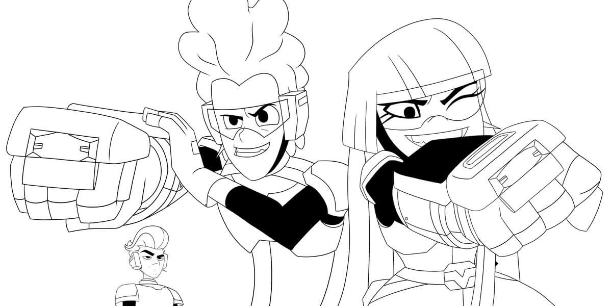 Glitch Techs Characters Coloring Page