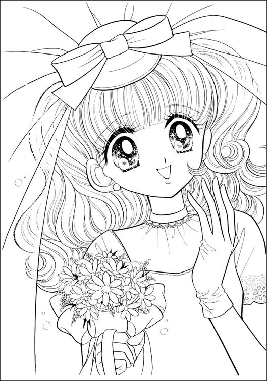 Glitter Force Happy Paradise Wedding Girl Coloring Page