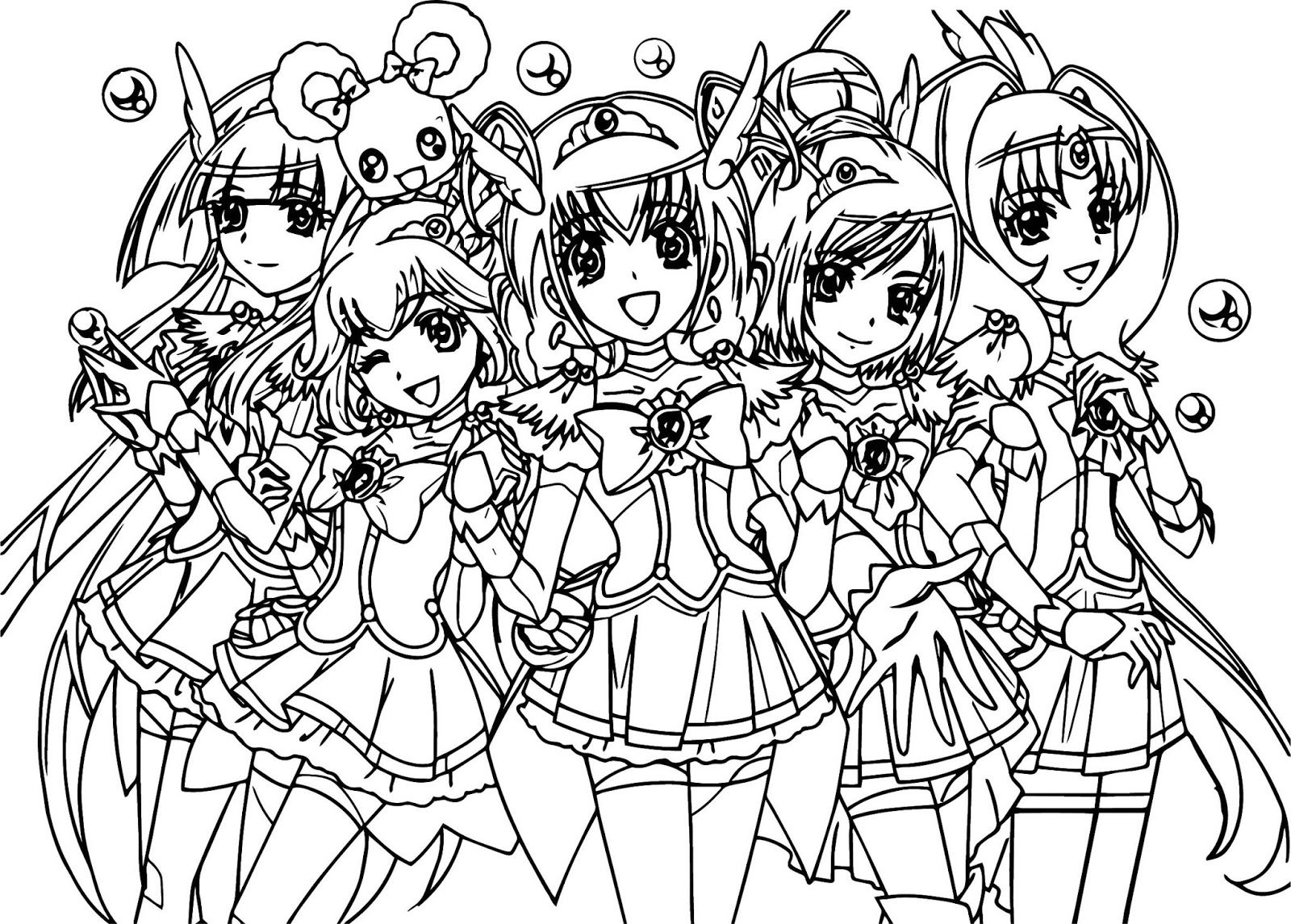 Glitter Force Coloring Page