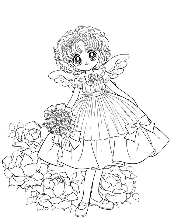 Glitter Force Cute Princess Wedding Paradise Coloring Page