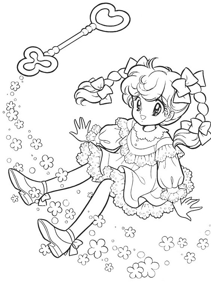 Glitter Force Key Fairy Coloring Page