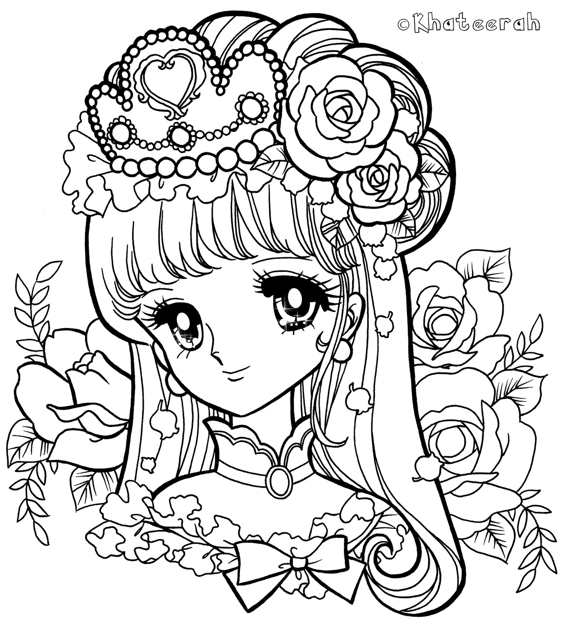 Glitter Force Queen Coloring Page