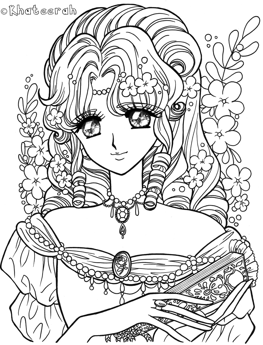Glitter Force Retro Coloring Page