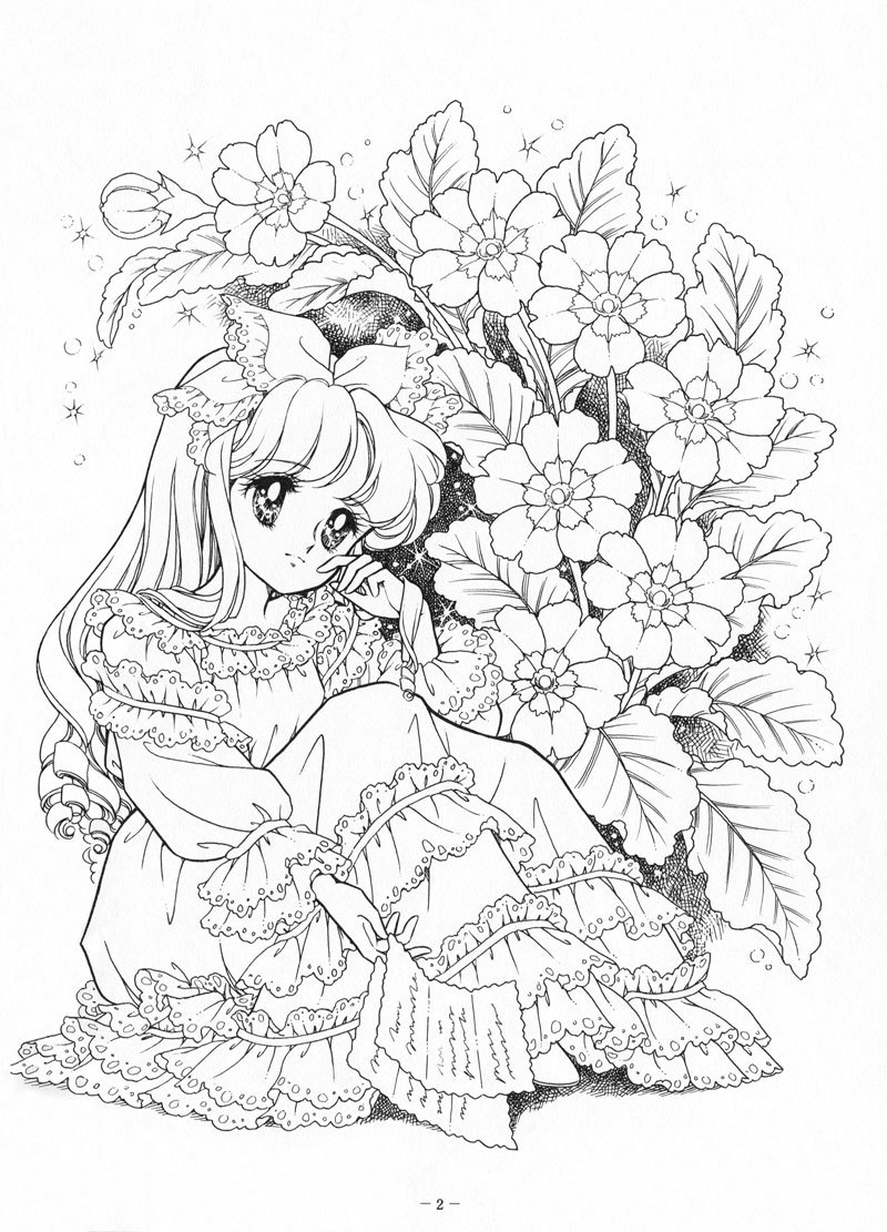 Glitter Force Woman Cry Flowers Coloring Pages   Coloring Cool