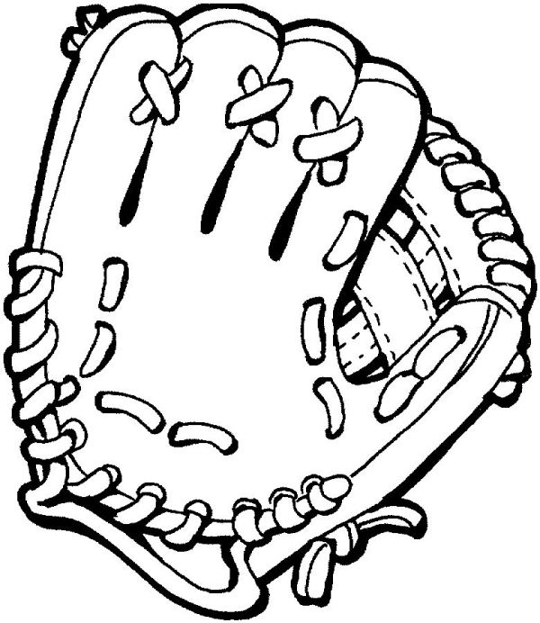 Glove Softball Dd4c Coloring Page