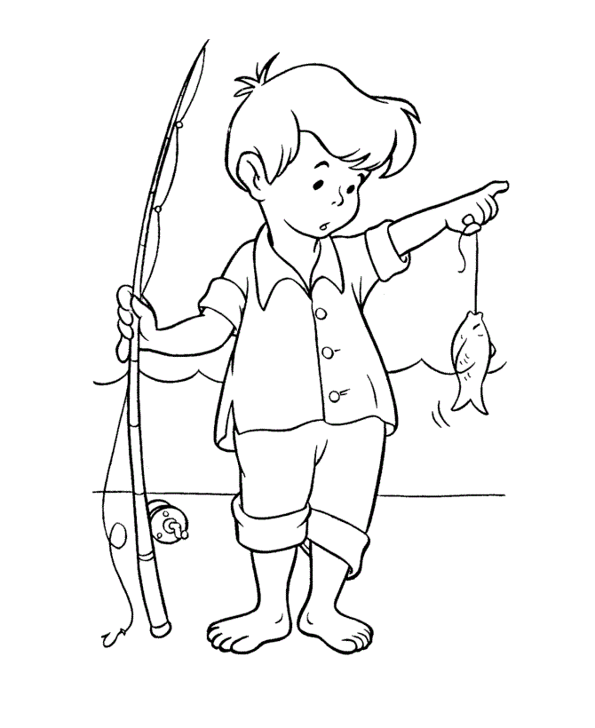 Go Fishings Coloring Page