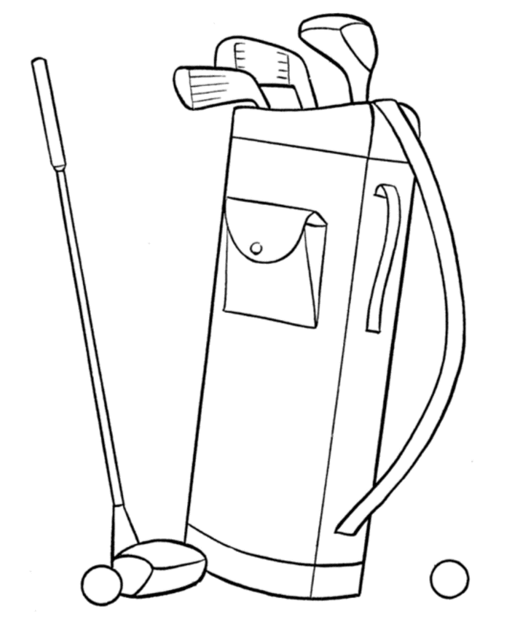 Golf Stuff Sports Coloring Page