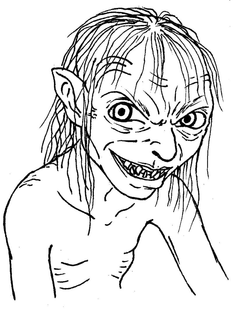 Gollum 2 Coloring Page