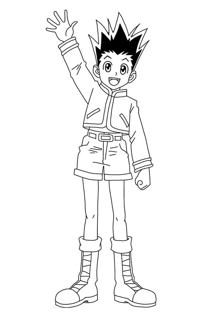 Gon from Hunter x Hunter Coloring Page