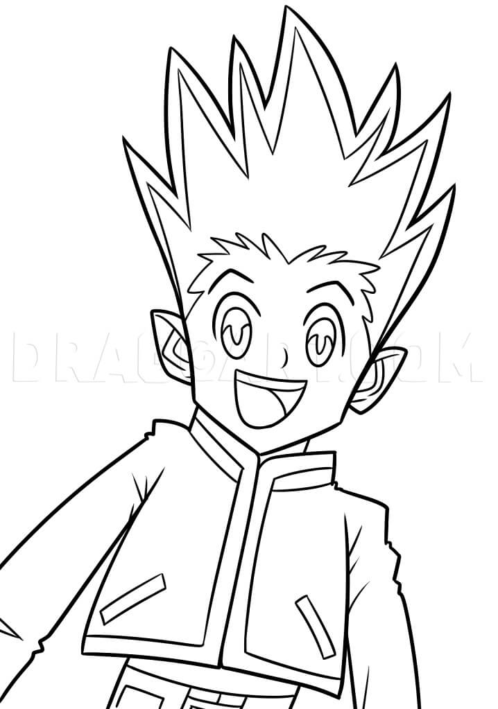 Gon Hunter x Hunter Coloring Page