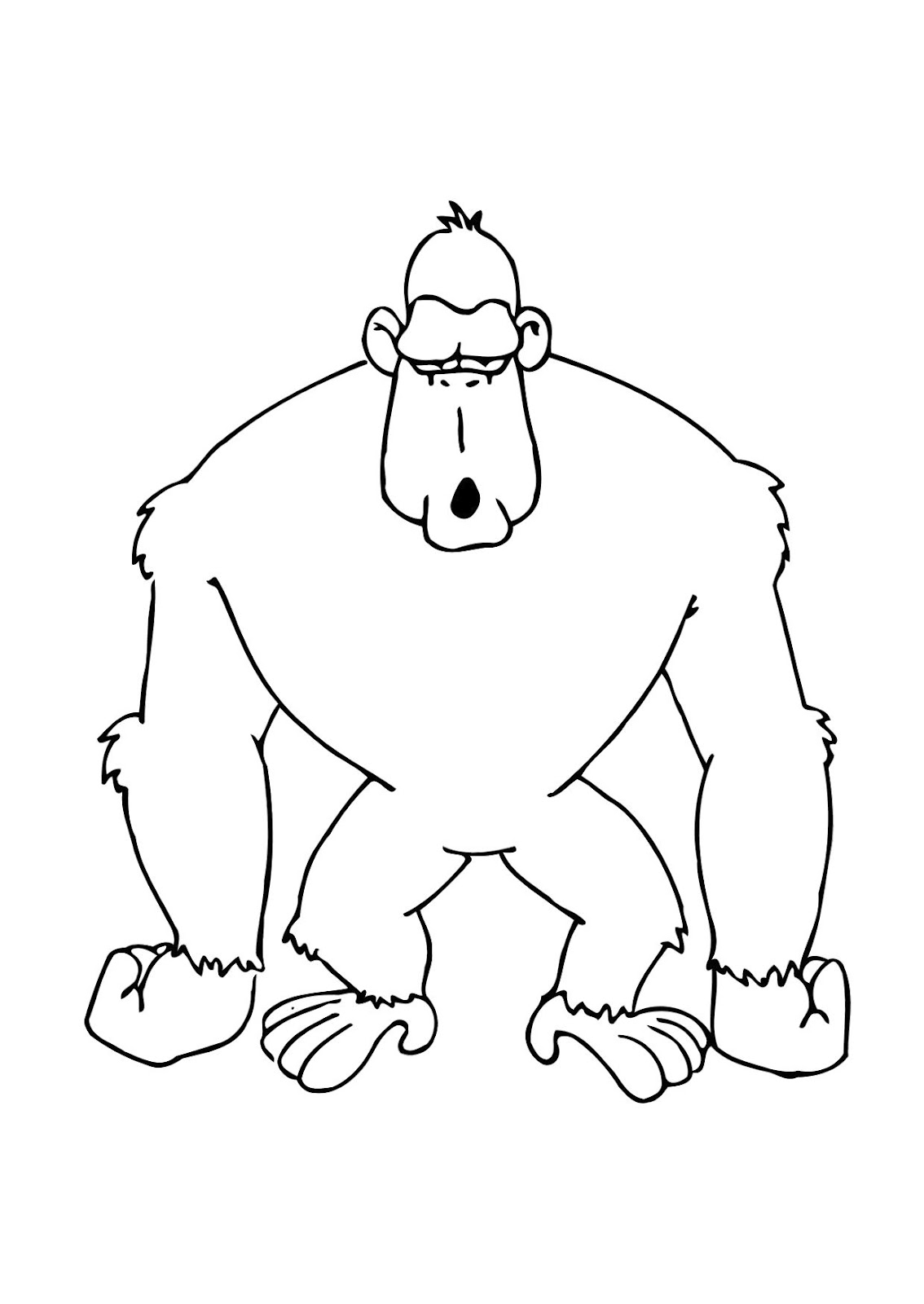Gorilla Preschool S Zoo Animalsf048 Coloring Page