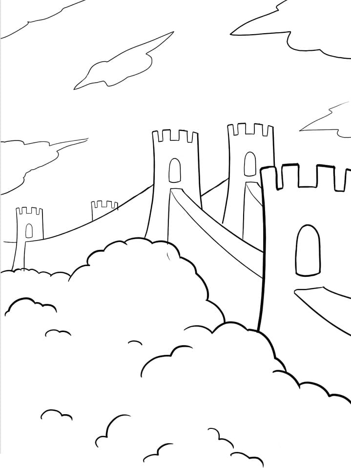 Great Wall of China 8 Coloring Page