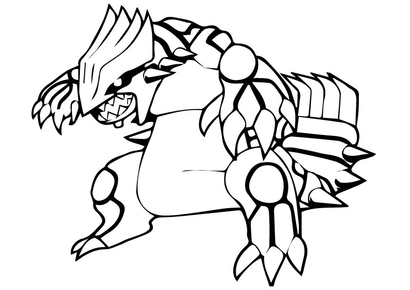 Groudon from Pokemon Coloring Page